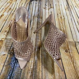 Mackin J Pink Hand Woven 5” Stiletto Heels